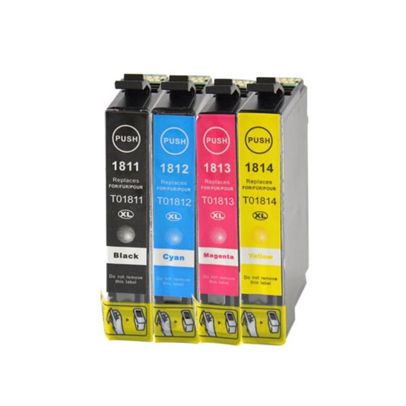 Pack 4 Cores Compatíveis Epson 18XL (T1811-T1812-T1813-T1814)