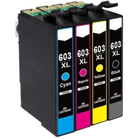 Pack 4 Cores Compatíveis Epson 603XL (Preto, Ciano, Magenta, Amarelo)